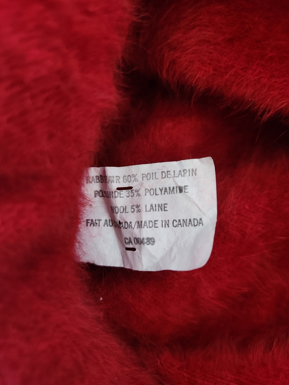 Plush Red Rabbit Hair Hat - Picture 5 of 5